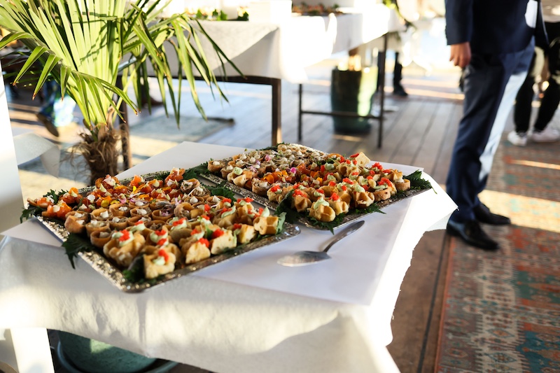 Catering team preparing food for an event