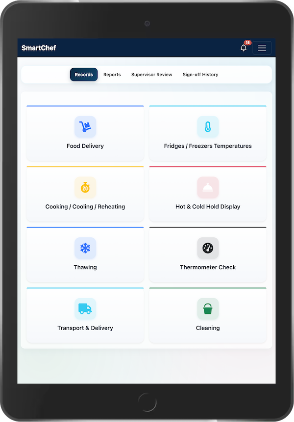 SmartChef HACCP records